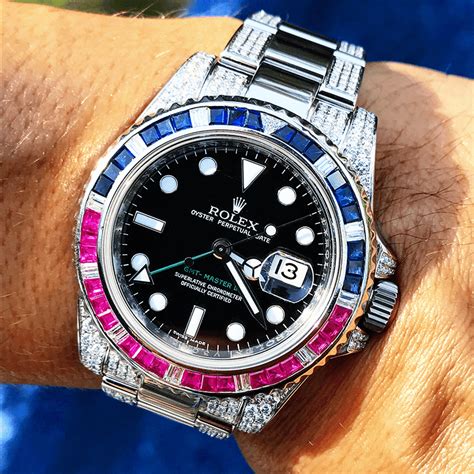 rolex submariner on wrist pepsi|Rolex Submariner Pepsi bezel.